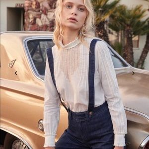 Sezane Finn Flare Suspender Jean